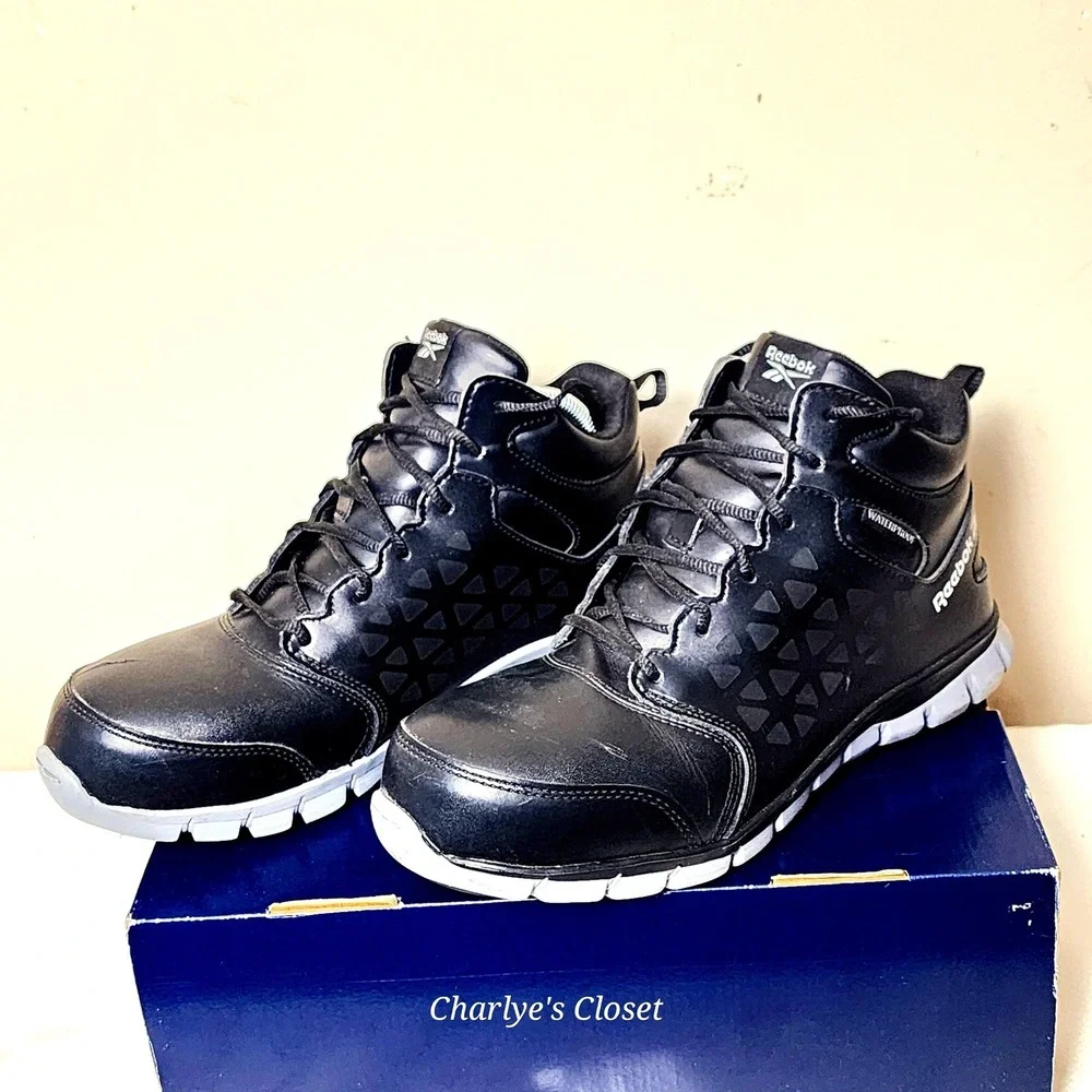 Reebok Sublite Cushion Work RB4144 9W Black Composite Toe Boot